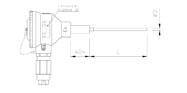 耐圧防爆型温度センサー【トランスミッター内臓型】のサムネイル画像
