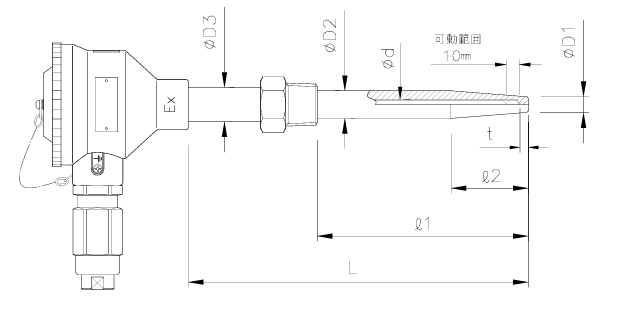 耐圧防爆型温度センサー【スプリング圧接型】のサムネイル画像