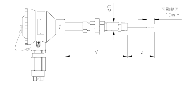 耐圧防爆型温度センサー【スプリング圧接型】のサムネイル画像