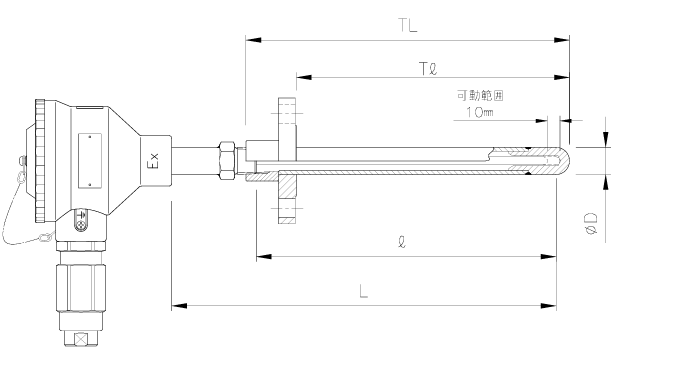 耐圧防爆型温度センサー【スプリング圧接型】のサムネイル画像