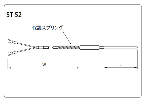 ヘッドレスシース熱電対標準型式（ST52）